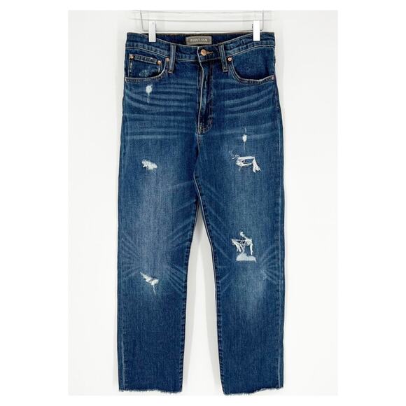 J.Crew Point Sur High Rise Slim Boy Jeans 28 Blue - Picture 2 of 7